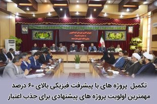 تکمیل پروژه های بالای ۶۰ درصد پیشرفت در اولویت جذب اعتبار خواهند بود