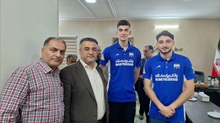 مراسم استقبال از قهرمانان گنبدی جهان طاها بهبودنیا و عمران کوکجیلی +ویدیو