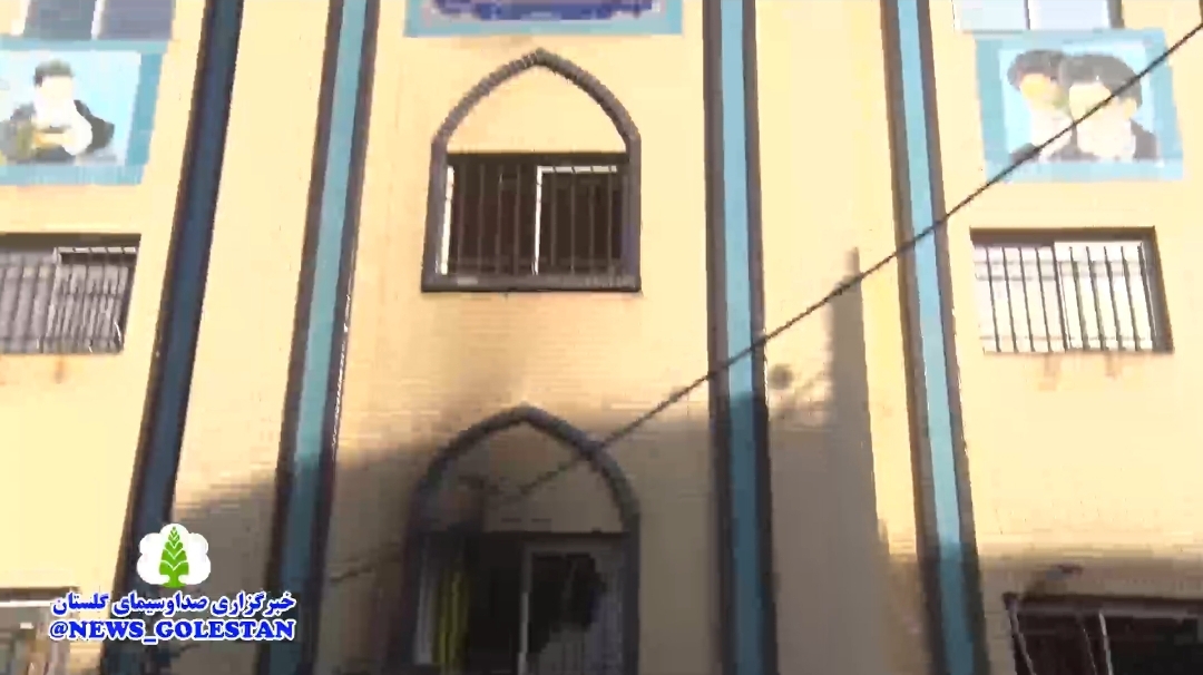 آغاز بازسازی یک مدرسه گنبد کاووس پس از سوختن در آتش اغتشاشگران